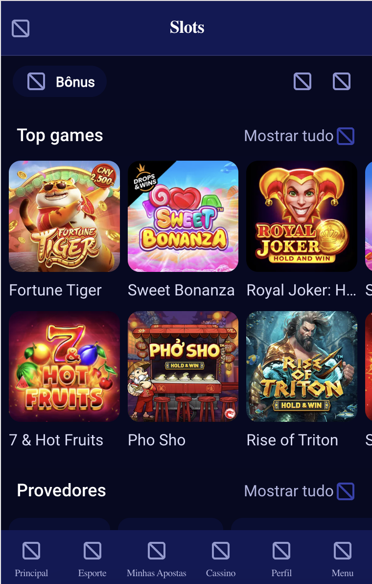 Seção de Slots